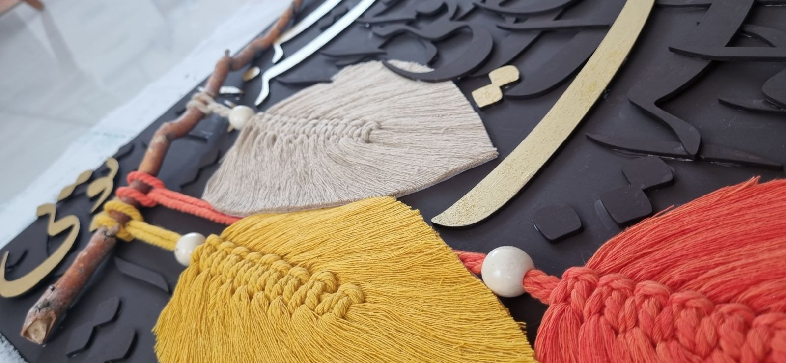 تابلو کالیگرافی تلفیقی با فرش دستبافت 